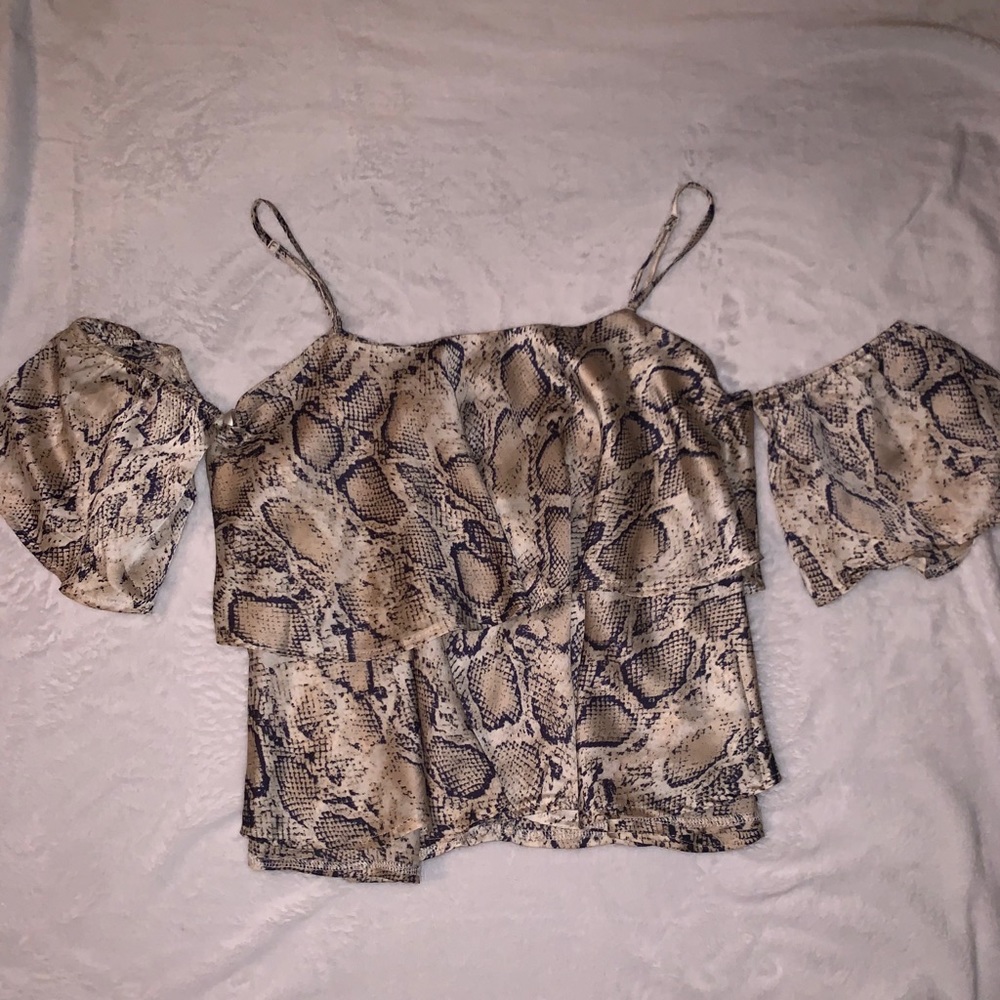 Snake print layered cami